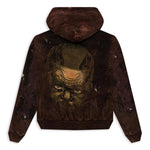 Hellstar HStar Graffiti Zip-Up Hoodie Brown - Image 2