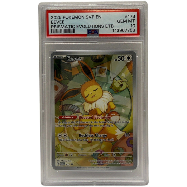 2025 Pokémon SV Prismatic Evolutions ETB Eevee Promo #173 PSA 10 GEM MINT — photo 1