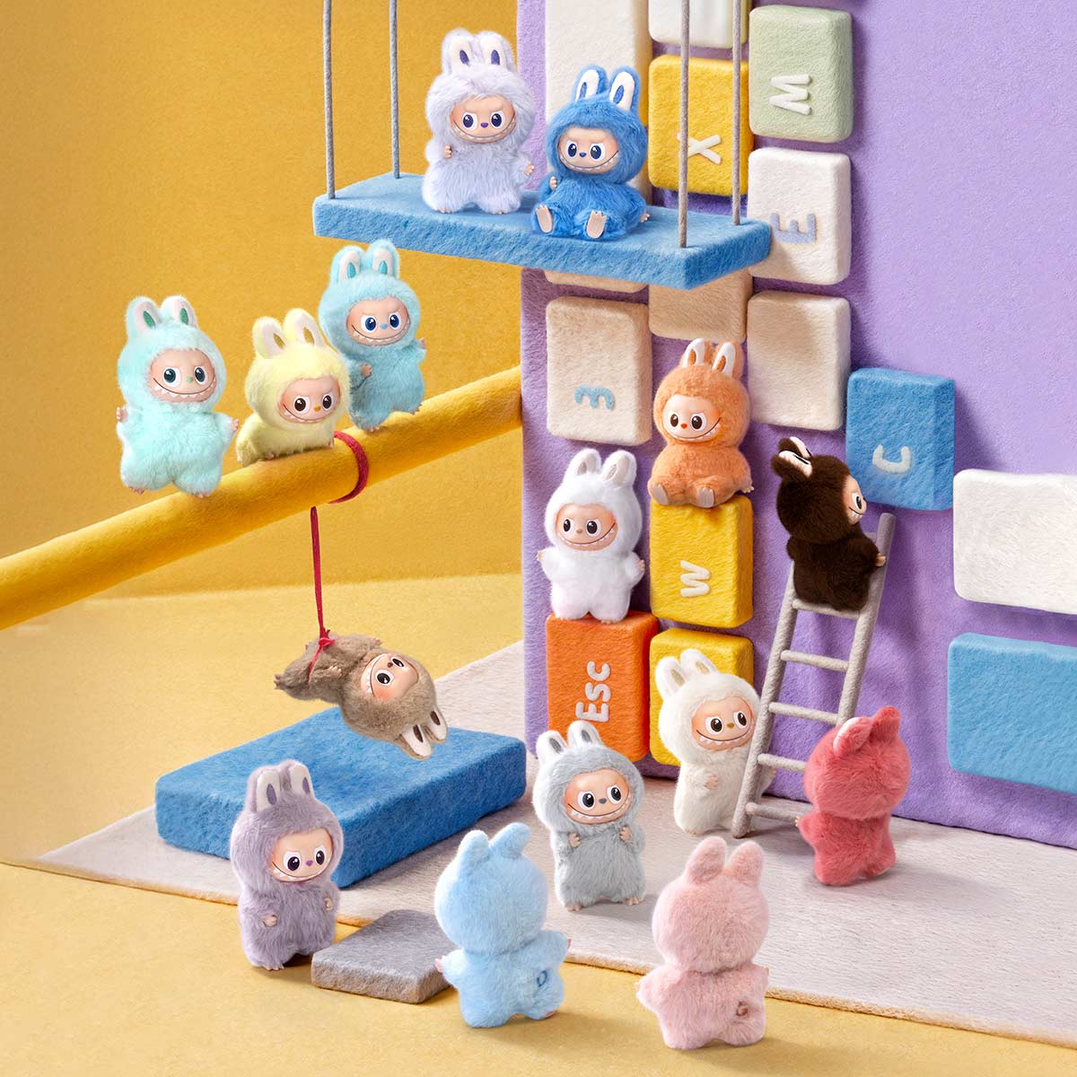 Pop Mart Labubu The Monsters Pin for Love Series Vinyl Plush Pendant (A-M) Single Blind Box