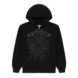 Sp5der OG Web V2 Phantom Felpa con cerniera e cappuccio nera