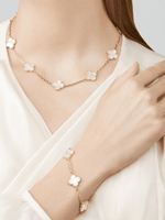 Van Cleef & Arpels Vintage Alhambra bracelet, 5 motifs 18K yellow gold, Mother-of-pearl - Image 2