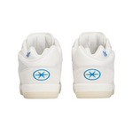White sneakers with blue logo on a white background - Image 5