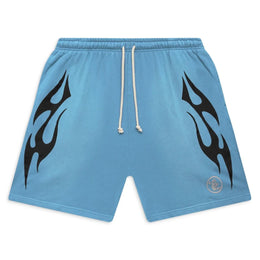 Hellstar Studios Shorts Blu a Fiamma