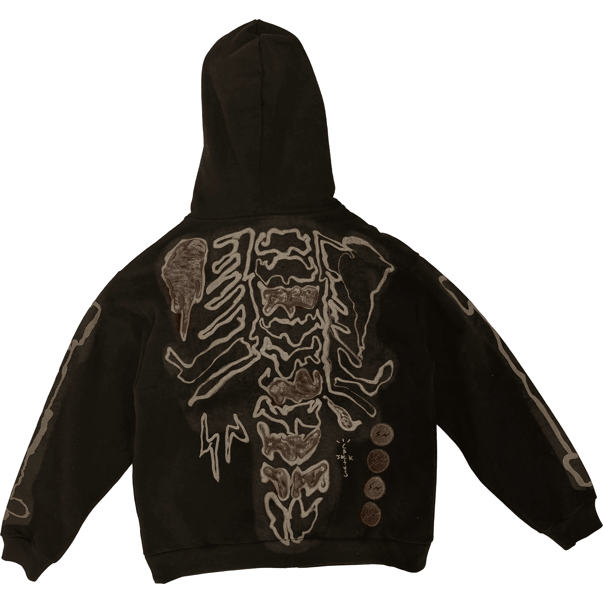 Cactus Jack x Fragment Skeleton Graffiti Full Zip Hoodie Redux (ComplexCon)