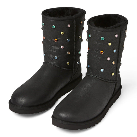 Gallery Dept. Ugg Classic Short Black Leather Boots