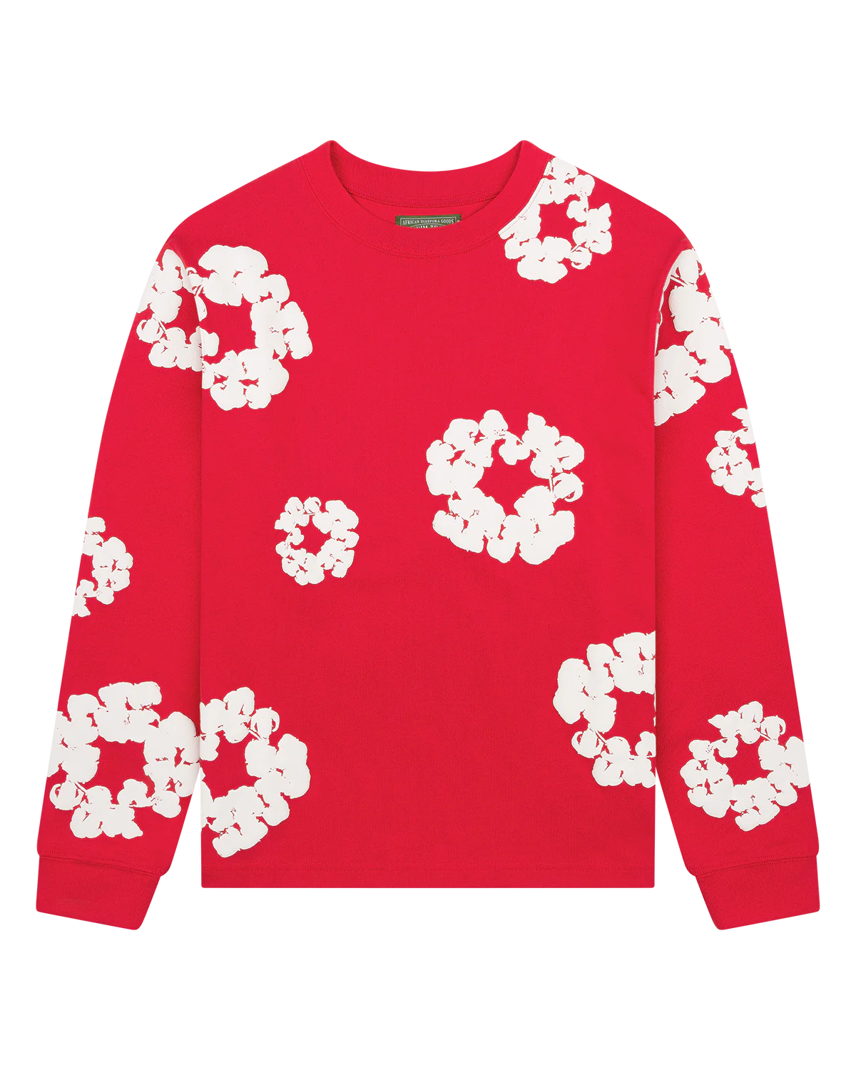 Denim Tears Long Sleeve Cotton Wreath Tee Red