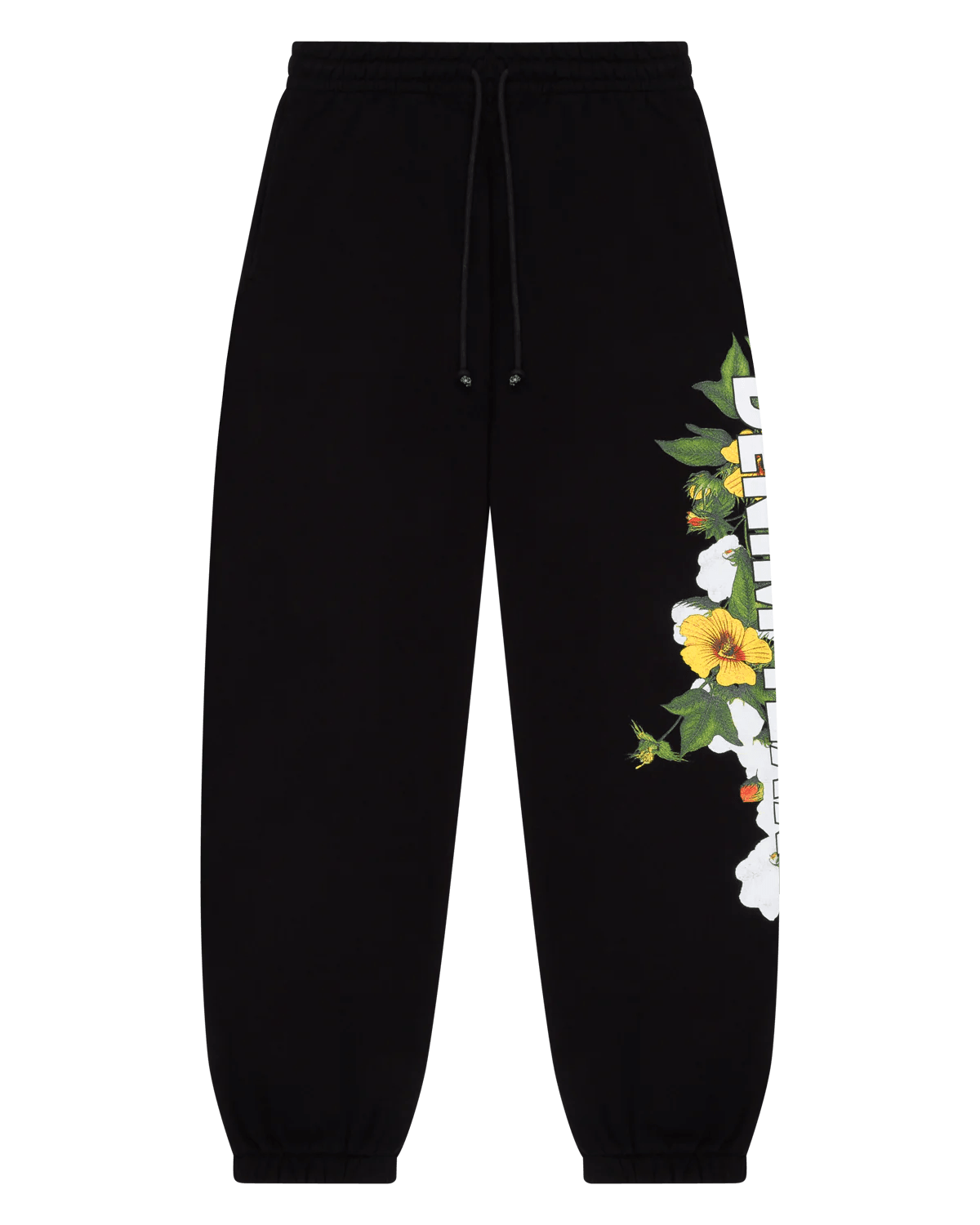 DTFloralLogoSweatpantsBlackFront_png.webp