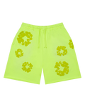 Denim Tears Mono Cotton Wreath Short de survêtement Vert fluo