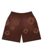 Denim Tears Mono Cotton Wreath Sweat Shorts Brown - Image 2