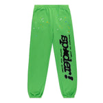 Sp5der Punk V2 Rhinestone Sweatpant Bright Green - Image 1