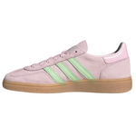 Pink sneaker with green stripes on a white background - Image 3