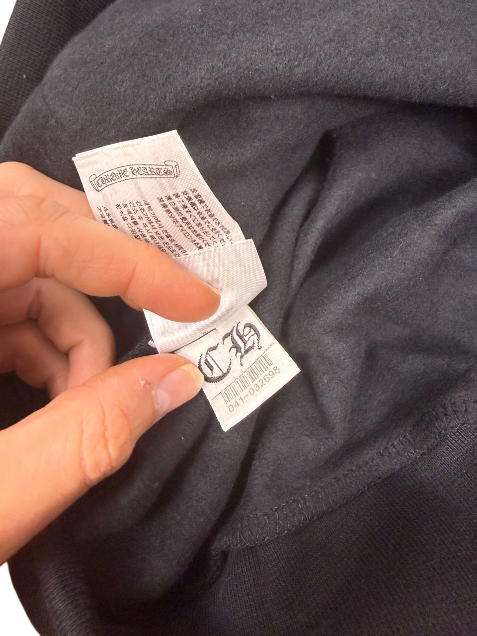 Chrome Hearts Script Zip Up Hoodie Black