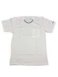 Chrome Hearts T-Shirt à poche avec logo au col Blanc / Bleu