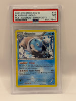 2013 Pokémon Plasma Blast Cosmos Blastoise Holo Error 2012  16/101 PSA 7 NEAR MINT - Image 3