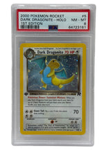 2000 Pokémon Rocket 1st Edition Dark Dragonite Holo (Swirl) 5/82 PSA 8 NEAR MINT - MINT - Image 1