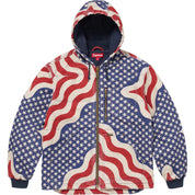Supreme Flag Quilted Hooded Work Jacket Multicolor USA