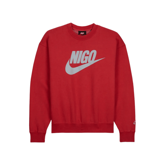 Nike x Nigo NRG Fleece Crew Sweatshirt Red