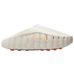 White outdoor umbrella with orange accents on a white background - Image 3