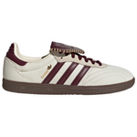 White and burgundy Adidas sneaker on a white background - Image 1