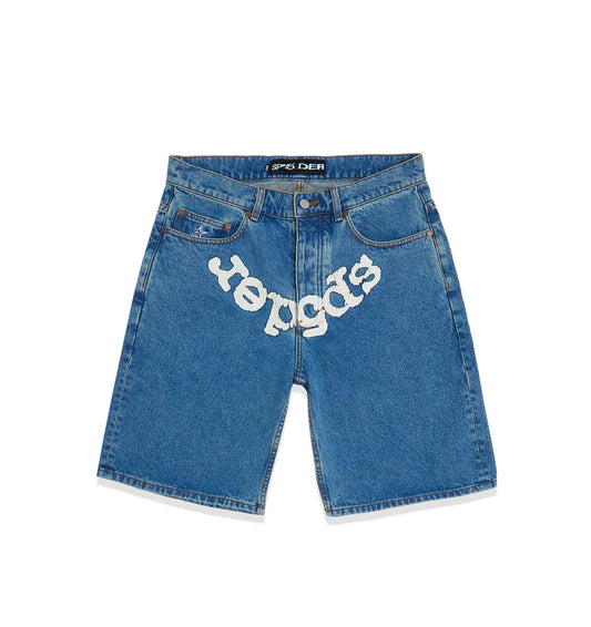 Sp5der OG Logo Denim Short