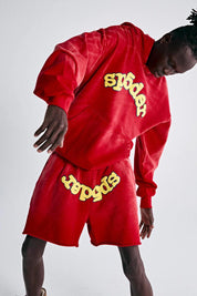 Sp5der OG Logo Sweatshort Red