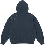 Supreme MM6 Maison Margiela Box Logo Zip Up Hooded Sweatshirt Navy - Image 2