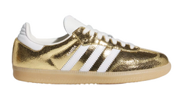 Adidas Samba OG Gold Metallic gecracktes Leder (Damen)