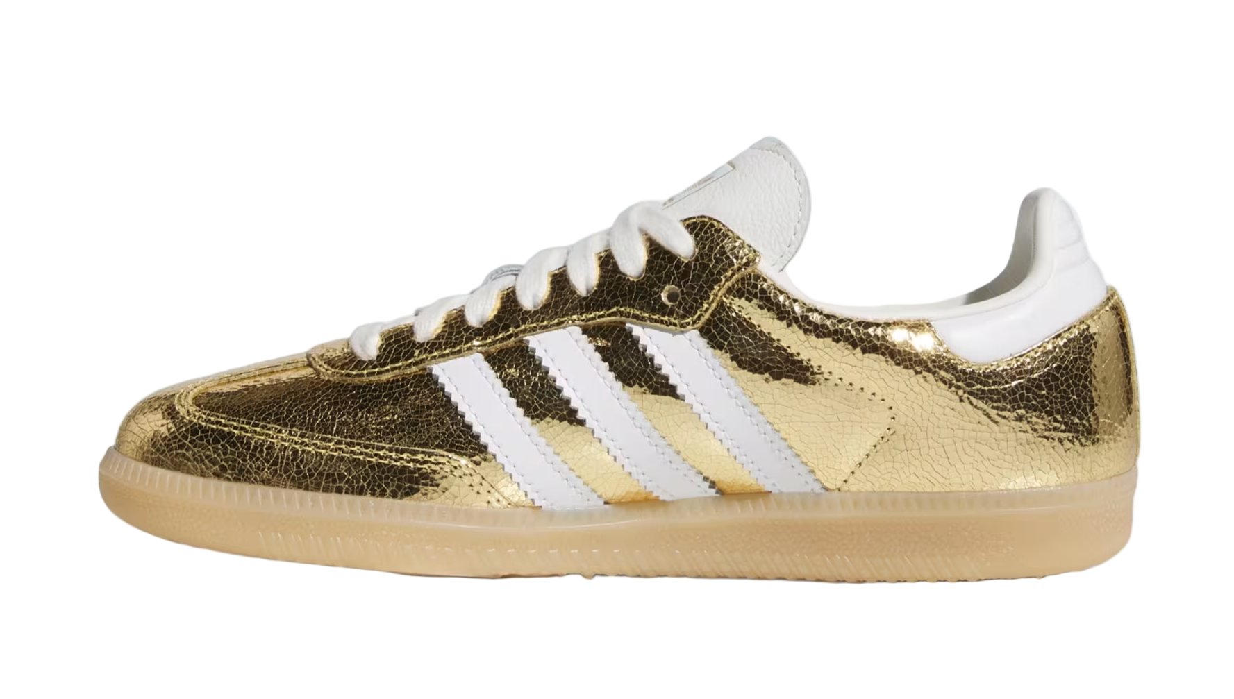 Adidas Samba OG Gold Metallic Cracked Leather (Women's)