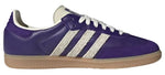Purple Adidas sneaker with white stripes on a white background - Image 3