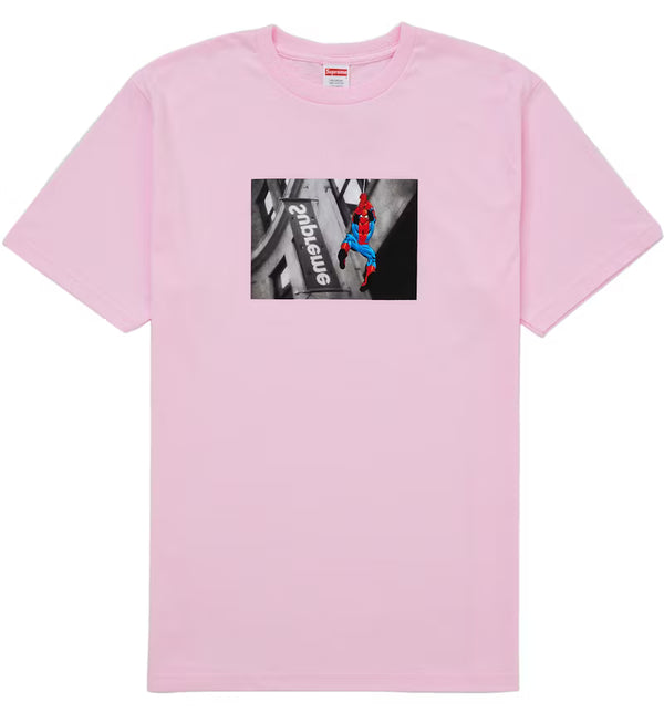 Supreme Spider-Man Tee Light Pink