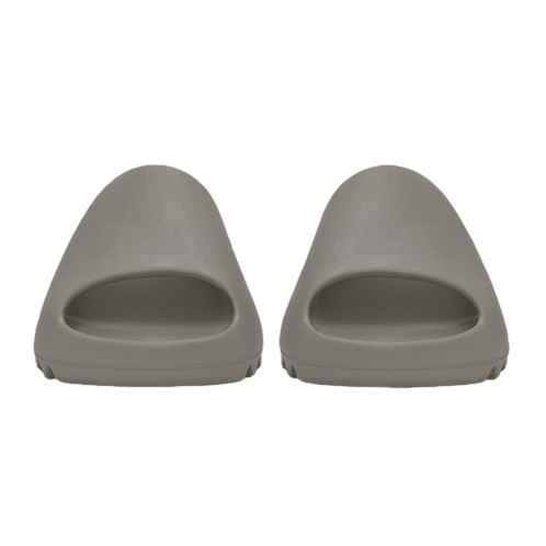 Pair of gray slippers on a white background