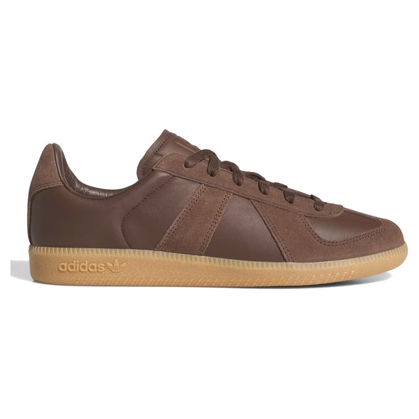 Brown Adidas sneaker with a white background