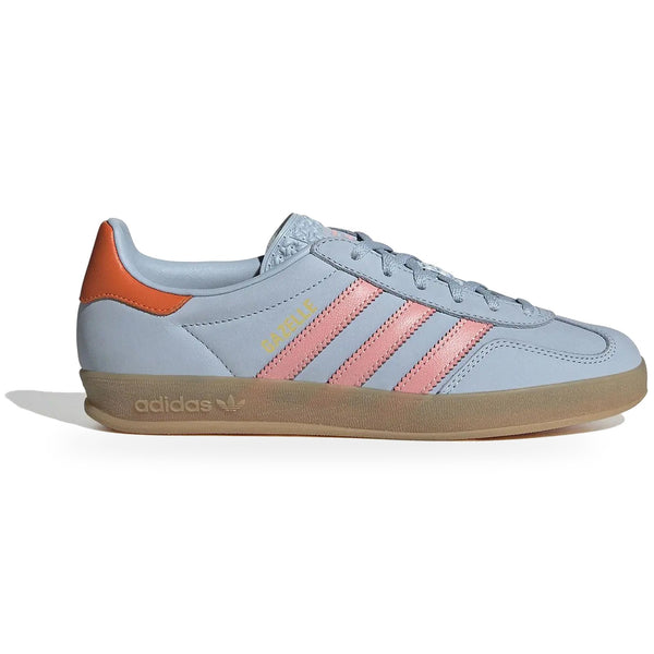 adidas Gazelle Indoor Wonder Blue Solar Orange Gum (Women's) sneakers — style JI2720 — photo 1 of 5