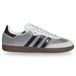 Silver and black Adidas sneaker on a white background - Image 1