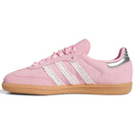 Pink Adidas sneaker with white stripes on a white background - Image 3