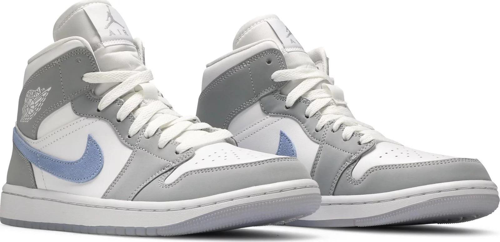 Air Jordan 1 Mid Wolf Grey Aluminum (W) - Supra Sneakers