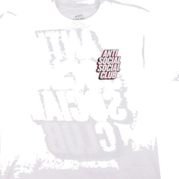 Anti Social Social Club T-shirt Bianca con Stampa a Quadri Rossa