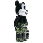 Bearbrick BAPE Mickey Mouse 100% & 400% Set Black Green Camo - Supra Sneakers - Image 6