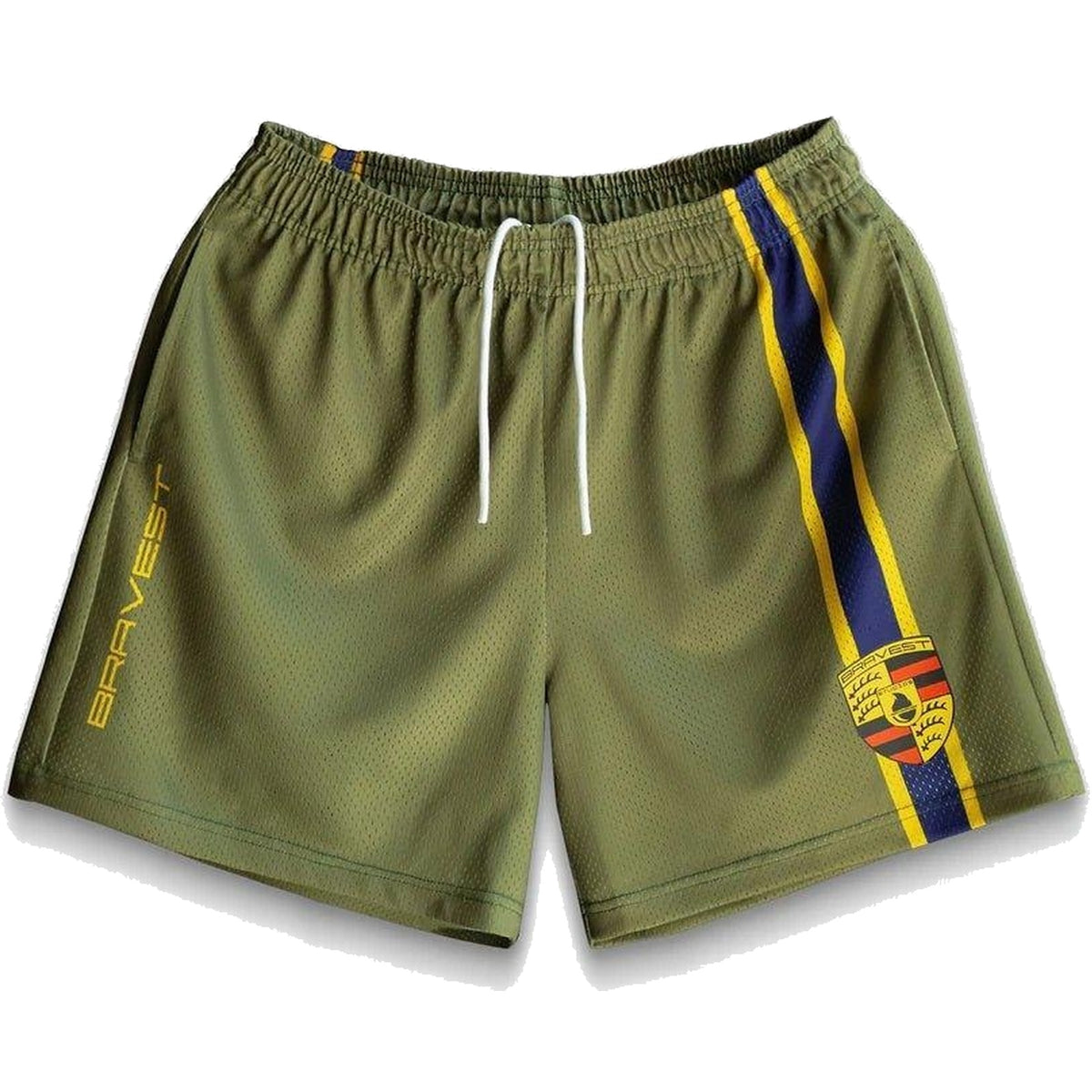 Bravest Studios Olive Racing Shorts - Supra Sneakers