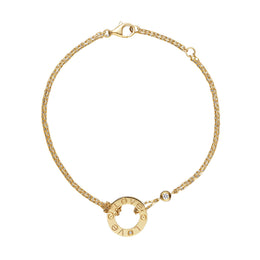 Cartier Love Armband, 18k Gelbgold, 2 Diamanten