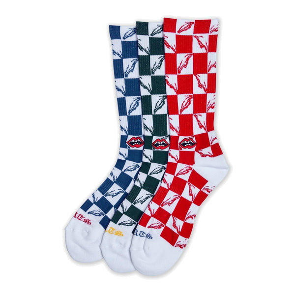 Chrome Hearts 3 Pack 99 Eyes Socks - Supra Sneakers