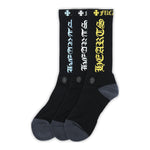 Chrome Hearts 3 Pack CH Logo Socks Black - Supra Sneakers - Image 1