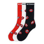 Chrome Hearts 3 Pack Chomper Socks - Supra Sneakers - Image 1