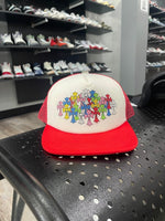 Chrome Hearts Cemetery Cross Trucker Hat Red / White - Supra Sneakers - Image 6
