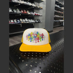 Chrome Hearts Cemetery Cross Trucker Hat Yellow & White - Supra Sneakers - Image 3