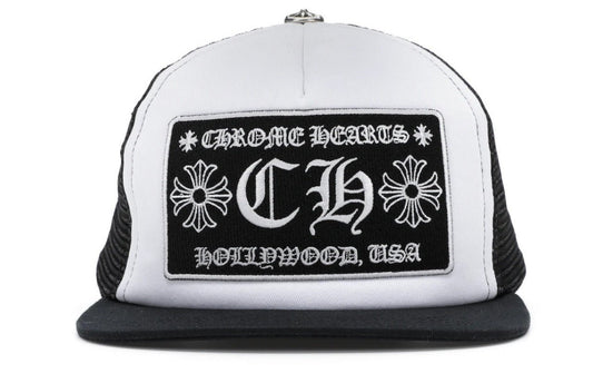Chrome Hearts CH Hollywood Trucker Hat Black & White - Supra Sneakers