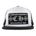 Chrome Hearts CH Hollywood Trucker Hat Black & White