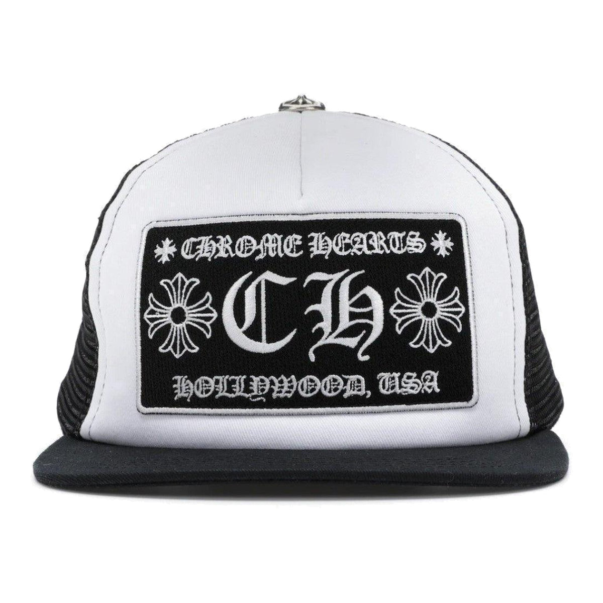 Chrome Hearts CH Hollywood Trucker Hat Black & White - Supra Sneakers