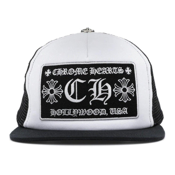 Chrome Hearts CH Hollywood Trucker Hat Black & White - Supra Sneakers