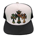 Chrome Hearts King Taco Camo Cross Trucker Hat Black / White - Supra Sneakers - Image 1